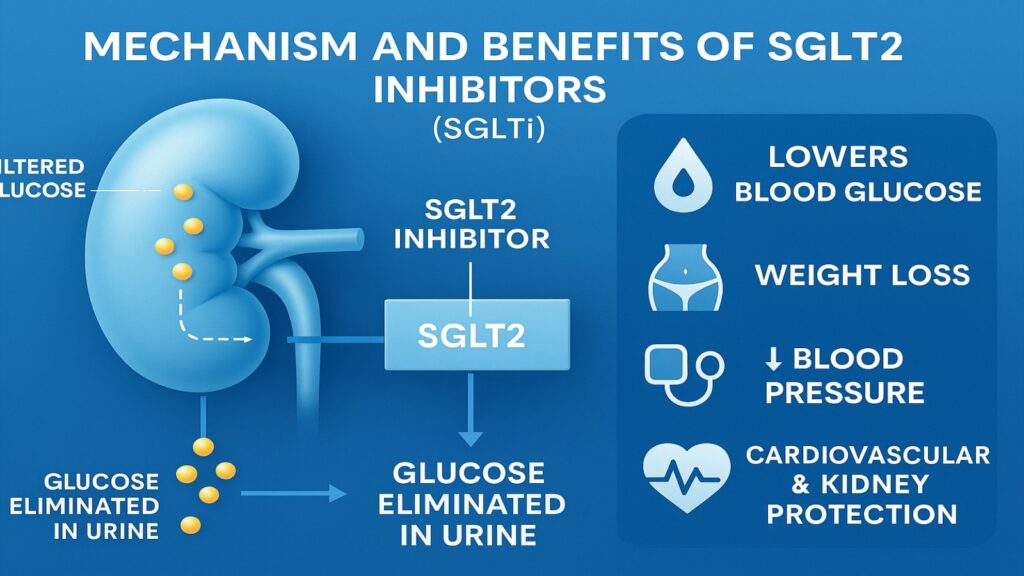 Cơ chế và lợi cích của nhóm thuốc mới SGLT2i trong điều trị đái tháo đường type 2