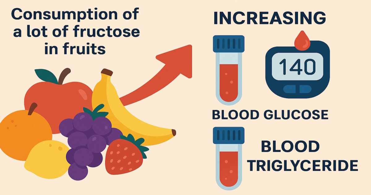 Ăn nhiều fructose từ trái cây tăng glucose máu.