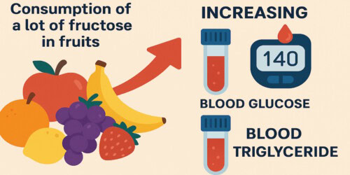 Fructose in fruits and vegetables make triglyceride and glucose too high
