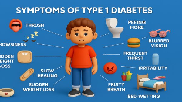 Triệu chứng bệnh tiểu đường type 1 ở trẻ.