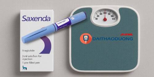 Bút Saxenda và hộp trên cân sức khỏe