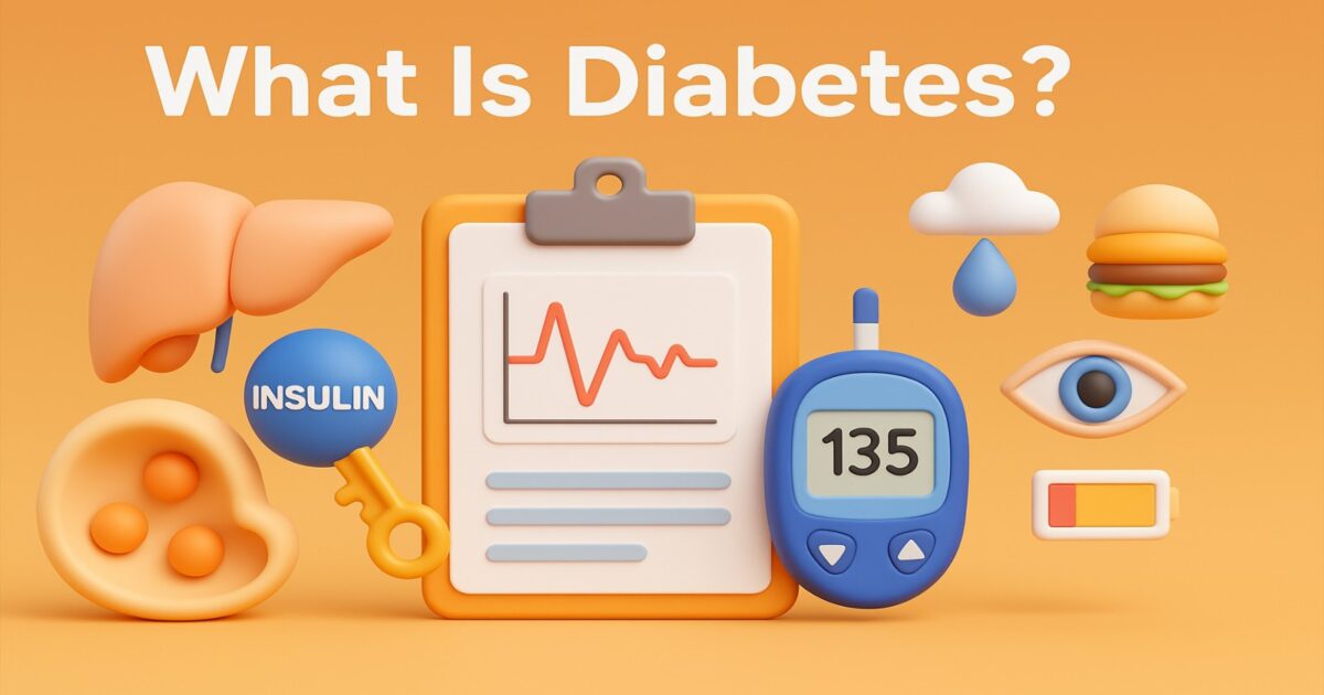 Hình ảnh minh họa bệnh tiểu đường và insulin.