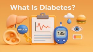 Hình ảnh minh họa bệnh tiểu đường và insulin.