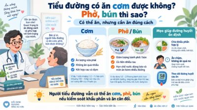 Hướng dẫn ăn cơm đúng cách khi bị tiểu đường.