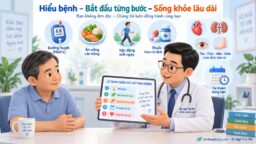 Bác sĩ đang tư vấn cho bệnh nhân mới bị tiểu đường