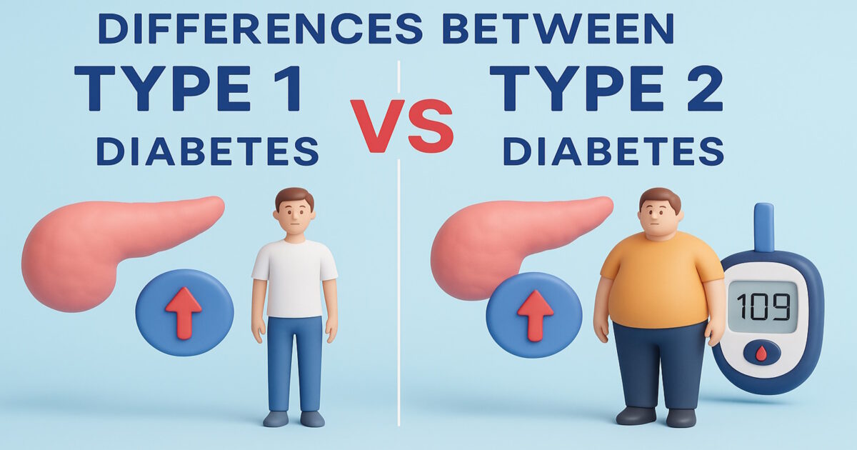 Khác nhau giửa bệnh đái tháo đường type 1 và type 2