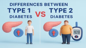 Khác nhau giửa bệnh đái tháo đường type 1 và type 2