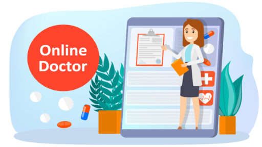 Bác sĩ trực tuyến sử dụng thiết bị di động