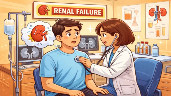 Bác sĩ khám thận cho bệnh nhân