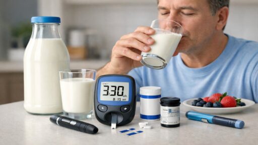 Người uống sữa, đo đường huyết rất cao