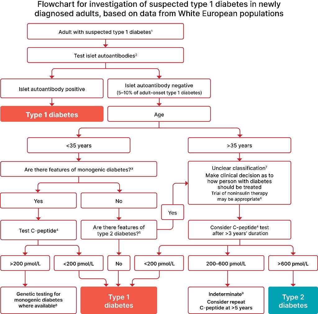 Lưu đồ chẩn đoán đái tháo đường - tiểu đường type 1