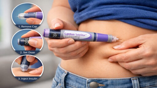 Tiêm insulin với bút Lantus SoloStar