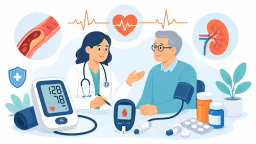 Bác sĩ tư vấn bệnh nhân đo huyết áp