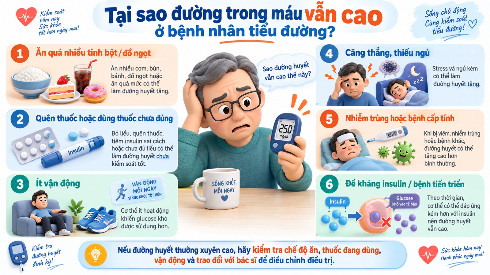 Tại sao đường huyết tăng cao?